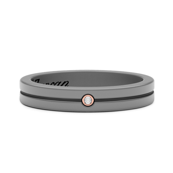 Anillo Zancan Hombre in Titanio Diamante 0.010 Ct ETA112R-20 - ETA112R-20